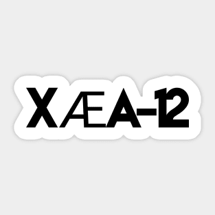 Elon Musks Son X Æ A-12 Grimes Son Black Text XÆA-12 Sticker